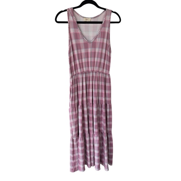 Plaid Pink Sleeveless Dress boutique - Picture 1 of 4